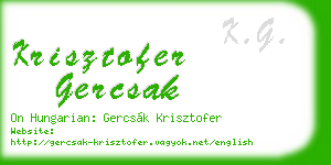 krisztofer gercsak business card