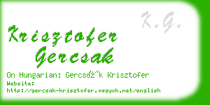 krisztofer gercsak business card